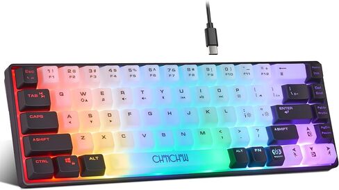 CHONCHOW Mini RGB 60% Gaming Keyboard, 68 Keys Small Compact in Kuwait