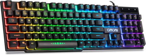 Wired Gaming Keyboard for Mac PC PS5 PS4 Xbox One Gamers RGB Backlit in Kuwait