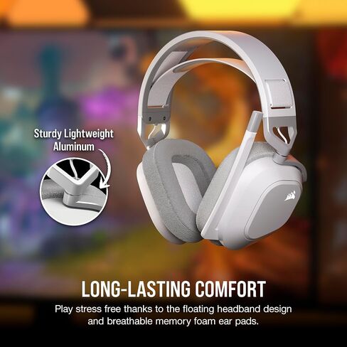 Corsair HS80 MAX Wireless Bluetooth PC PS5 Switch Gaming Headset – White in Kuwait