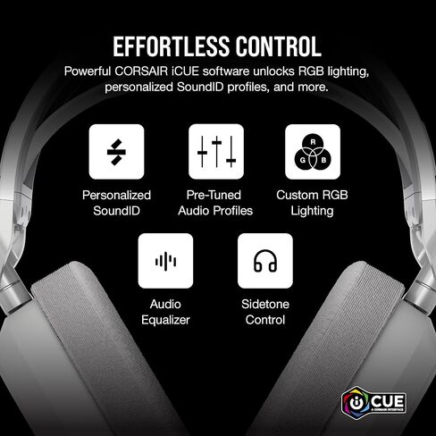 Corsair HS80 MAX Wireless Bluetooth PC PS5 Switch Gaming Headset – White in Kuwait