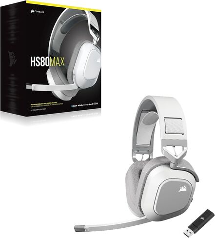 Corsair HS80 MAX Wireless Bluetooth PC PS5 Switch Gaming Headset – White in Kuwait