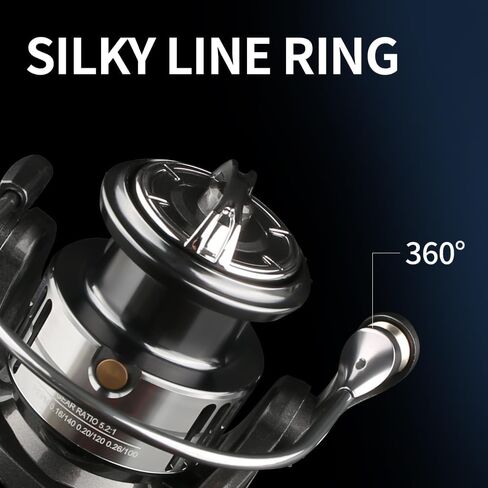 TV Fishing Reel 5.2:1 Gear Ratio 5+1 Stainless BB for Saltwater or Freshwater 1500/2500 SeriesUltralight 17.6 lbs CNC Aluminum Includes Monofilament Line Crappie or Catfish Reversible in Kuwait