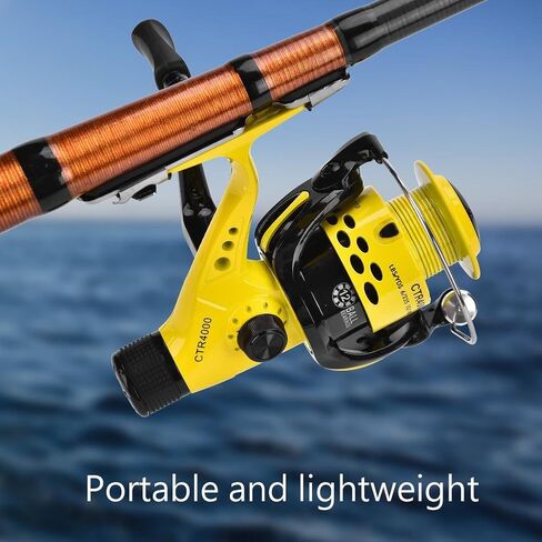 Spinning Fishing Reel, Saltwater Freshwater Metal Heavy Duty Lightweight Casting Spinning Reel Tackle Accessory(4000) in Kuwait
