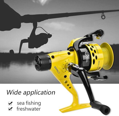 Spinning Fishing Reel, Saltwater Freshwater Metal Heavy Duty Lightweight Casting Spinning Reel Tackle Accessory(4000) in Kuwait