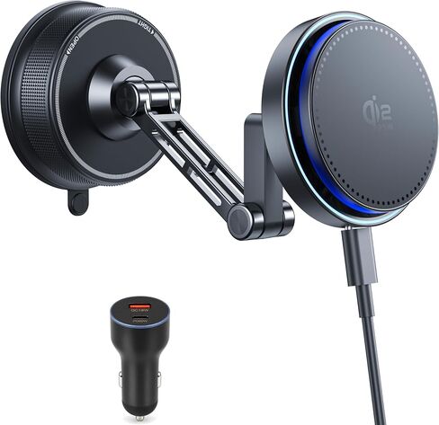 Qi2.2 25W for MagSafe Car Mount Charger, Magnetic Phone Holder for iPhone in Kuwait