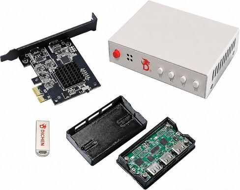 DMA Hardware Bundle, 75T FPGA PCIe x1 Card, 2K 144Hz Display Fuser, KMBox-Net, USB Tutorial Drive for Lab Testing (75T DMA+10th Gen Fuser+KMBOX Bundle) in Kuwait