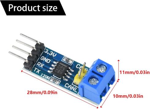 SN65HVD230 CAN Board Transceiver Module, 3.3V CAN Communication Board with ESD Protection, MCU to CAN Network Interface Development Board for Arduino STM32 ESP32 Embedded Projects in Kuwait