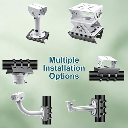 Acrux7 4 Pack Universal Vertical Pole Mount for Security Camera Black in Kuwait