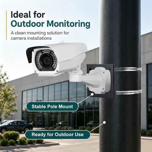 Acrux7 4 Pack Universal Vertical Pole Mount for Security Camera Black in Kuwait
