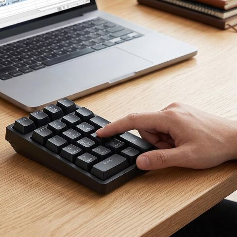 Asixxsix Mechanical Numeric Keypad, 21 Keys Wireless Bluetooth Number Pad with Receiver RGB Backlight Color, for Laptop Desktop Computer PC in Kuwait