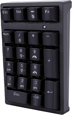 Asixxsix Mechanical Numeric Keypad, 21 Keys Wireless Bluetooth Number Pad with Receiver RGB Backlight Color, for Laptop Desktop Computer PC in Kuwait