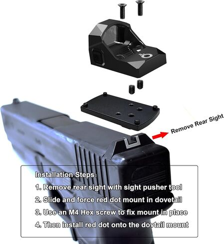 Dovetail Doctor Footprint Red Dot Mount Adapter Plate 7075 T6 Compatible with Non-MOS Glock 17 19 20 21 22 23 34 35 40 41 45 47 in Saudi Arabia