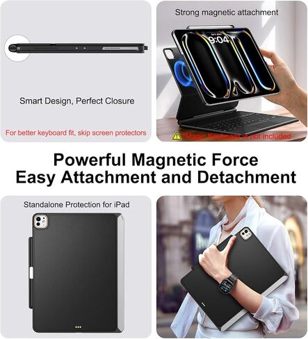 Magic Keyboard Compatible Case for iPad Pro 13 inch M5 with Pencil Holder in Kuwait