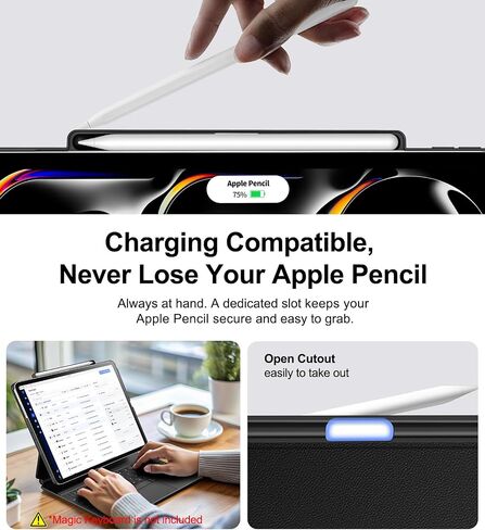 Magic Keyboard Compatible Case for iPad Pro 13 inch M5 with Pencil Holder in Kuwait