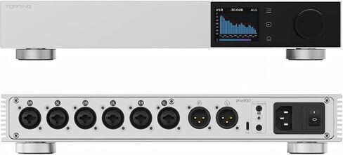 Topping PRE900 Fully Balanced Preamplifier - 3 XLR/TRS Balanced Inputs Four-Channel Fully Balanced Architecture 0.1 dB Precision Relay Volume Control Three Gain 12V Trigger in Kuwait