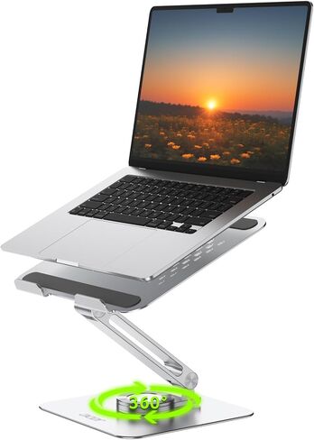 acer Adjustable Laptop Stand for Desk, Laptop Riser with 360 Rotating Base, Ergonomic Foldable Computer Holder Compatible with MacBook Pro Air, Tablet, All Notebooks 10-16 inch in Kuwait