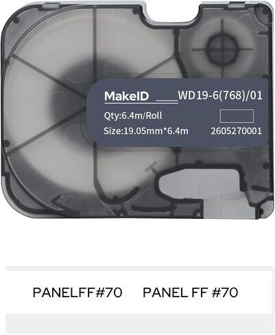 MakeID P31S All-Weather Vinyl Label Tape with Ribbon Cartridge for Indoor Outdoor ID and Equipment Labeling-0.75" x 21ft L/Roll for P31S Label Maker in Kuwait