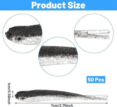 50PCS Soft Plastic Baits 2.75in Soft Fishing Lure in Kuwait