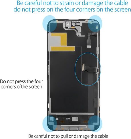 for iPhone 14 Pro Max OLED Screen Replacement with Proximity Sensor Flex Cable 6.7" Display Assembly Touch Digitizer Repair Kit A2894 A2651 A2893 A2895 A2896 (Hard OLED, Same Notch Size) in Kuwait
