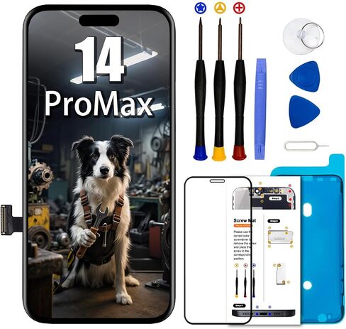 for iPhone 14 Pro Max Screen Replacement 6.7 inch,LCD Display Touch Screen Digitizer Assembly with Repair Tools Set, Compatible with Model A2894, A2651, A2893, A2895 in Kuwait