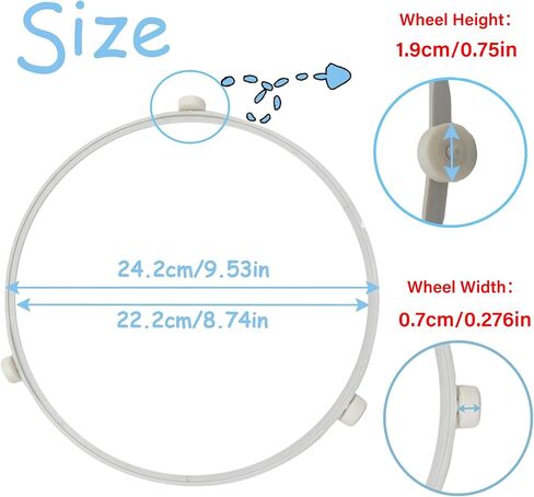 9.53in WB06X10705 Microwave Turntable Support Ring,Rotating Ring Roller for GE Microwaves,Replacement Inner Ring,Microwave Roller Ring,Glass Plate Tray Support Holder Replacement Part in Saudi Arabia