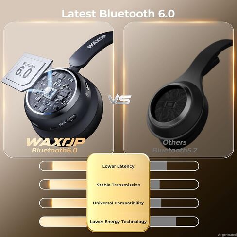 Wireless Headset with Mic for Work, Bluetooth 6.0 Headset with Microphone for PC, 65H AI Noise Cancelling Mic, 60ft Range, USB Dongle & Charging Base, On-Ear Headphones for Teams Zoom Call Center in Saudi Arabia