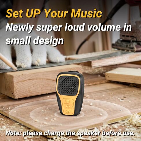 Inwa Wearable Bluetooth Speaker, Clip-on Wireless Portable Speakers, IP67 Waterproof Clip Speaker, Built-in Mic for Hands-Free Music/Calls, Mini Speaker for Work/Home/Outdoor(Yellow) in Saudi Arabia