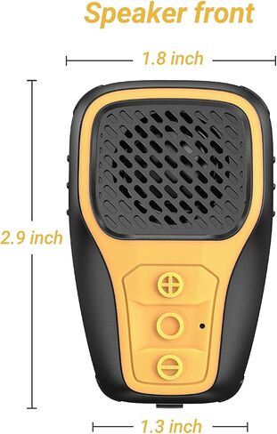 Inwa Wearable Bluetooth Speaker, Clip-on Wireless Portable Speakers, IP67 Waterproof Clip Speaker, Built-in Mic for Hands-Free Music/Calls, Mini Speaker for Work/Home/Outdoor(Yellow) in Saudi Arabia