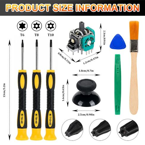 OpusBags Controller Repair Kit 4 pcs Game Joystick Disassembly Tool Kit in Saudi Arabia