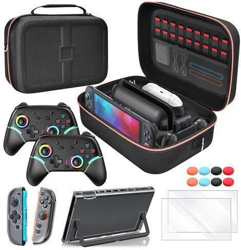 Switch 2 Accessories Bundle, 22 in 1 Game Kits, Hard Shell Carrying Case in Kuwait