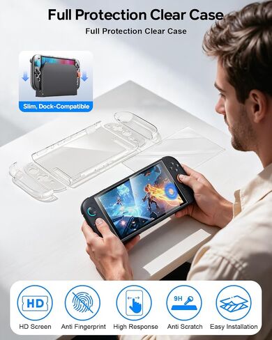 Switch 2 Accessories Bundle, 22 in 1 Game Kits, Hard Shell Carrying Case in Kuwait