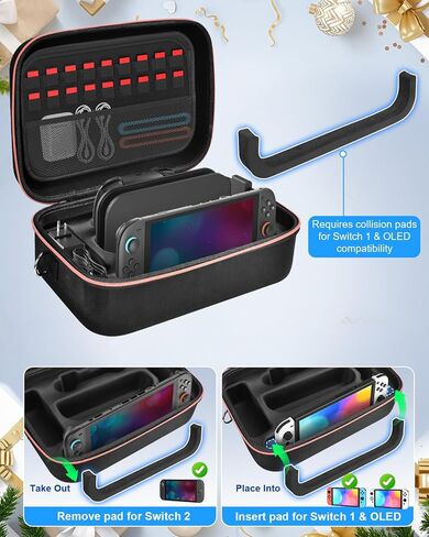 Switch 2 Accessories Bundle, 22 in 1 Game Kits, Hard Shell Carrying Case in Kuwait