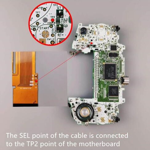 IPS LCD Screen Replacement with 8-Level Brightness Suitable for GBA 32Pin 40Pin Motherboard in Kuwait