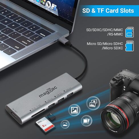 MagBac 6-in-1 Portable USB C Docking Station, 4K HDMI Display Dock, in Saudi Arabia