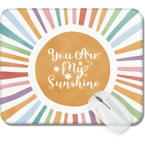Boho Colorful Sunshine Mouse Pad 9.5x8 Inch, You are My Sunshine Inspirational Mouse Pads for Computer Laptop Office Desk Accessories, Gifts for Women Girls in Kuwait