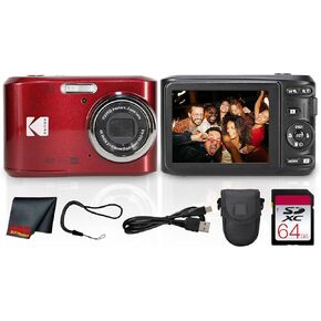 Kodak PIXPRO FZ45 16MP 4X Zoom Digital Camera (Red) (FZ45RD) + Case Bundle in Kuwait