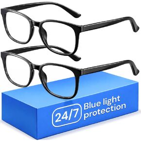 Gaoye Blue Light Blocking Glasses -Fashion Square Eyeglasses, Anti UV Ray Computer Gaming Glasses Blue Blockers for Women/Men in Kuwait