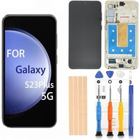 Screen Replacement for Samsung Galaxy S23Plus + SM-S916 U1 Black Frame OEM in Kuwait