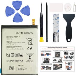 New Upgraded Battery for LG Velvet 5G (AT&T, Unlocked), BL-T47 Replacement Battery Compatible with LG Velvet 5G (AT&T, Unlocked), with Repair Tools & Instruction in Kuwait