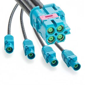 Quad TE Mate-AX Mini Fakra Female to Fakra Male Single-Port Automotive Breakout Cable 2298721-9 to 2-2326914-0 GMSL2 Camera Cable for NVIDIA Drive AGX Thor, ADAS, Autonomous Driving (2M/6.6FT) in Kuwait