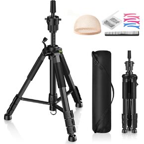 Mannequin Head Stand, 54 inch Adjustable Wig Stand Tripod with Non-Slip Base, Heavy Duty Metal Mannequin Tripod Stand for Cosmetology Hairdressing in Saudi Arabia