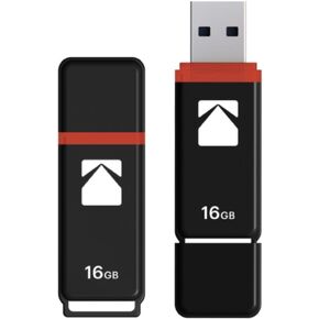 Kodak USB Flash Drive 64 GB - K100 Classic Black mat Casing Series with a Transparent red Neck + a Cap EKMMD64GK102 in Kuwait