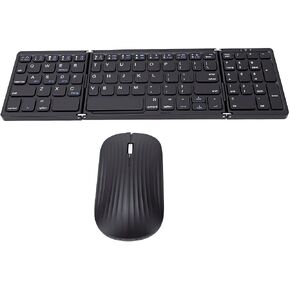 XUMIUZIY Foldable Bluetooth Keyboard and Mouse Combo with Numeric Keypad, Full - Size Travel Wireless Keyboard Set for Tablet Laptop in Kuwait