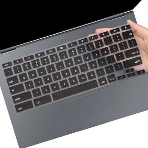 Keyboard Cover Skin for Samsung Galaxy Chromebook 2 XE530QDA-KA1US 13.3" (Not Fit The 12.4 inch Galaxy Chromebook) Keyboard Protective Cover Skin-Black in Kuwait
