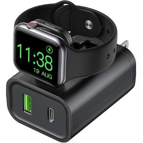 BeaSaf 24W USB C Charger, 3 in 1 Design with Apple Watch Wireless Charger, PD Charger for iPhone, AirPods in Saudi Arabia