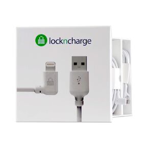 LocknCharge Lightning Cables, Durable Right Angle Shaped Charger for Easy Plug-in - Pack of 5-1200 mm Long in Kuwait