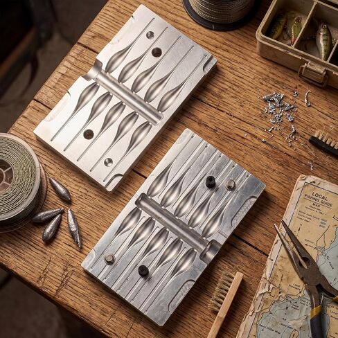 Soft Plastic Mold Lure Making Injection Molds Fishing Lures Crappie 2'' 10 Cavity Aluminum Quality Soft Plastic Molds Bait Making Injection Mold for Anglers Fishing Lovers in Saudi Arabia