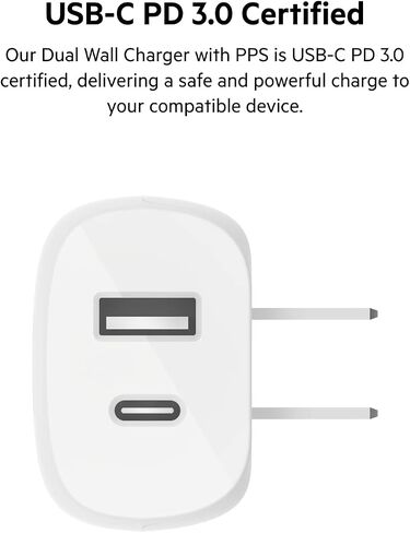 Belkin BoostCharge Pro Flex Braided USB Type C to Lightning Cable (3M/10ft) and Belkin 37-Watt USB-C Wall Charger Bundle in Kuwait