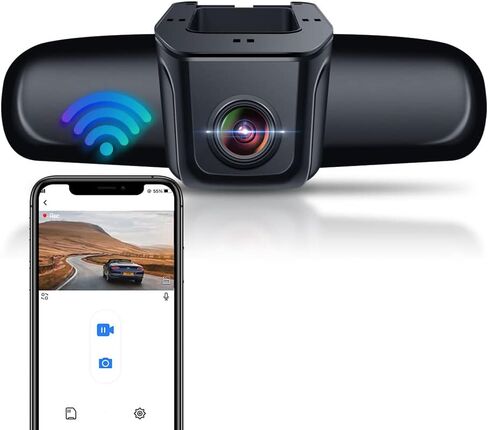 Fitcamx 2K Dual Dash Cam Suitable for Honda Vehicle Models 2011-2024 (Rectangle Dome Light), OEM Style, Front 1440P+Rear 1080P Video, Loop Recording, Built-in WiFi,G-Sensor, Easy to Set, 64GB Card in Kuwait