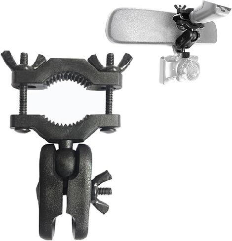 Kakalote Dash Cam Mount, Car Interior Holder Camera Bracket Dash Cam Mount Holder Dash Camera Rear View Mirror Mount Holder Kit Suit for Most Dash Cam(Black) in Kuwait